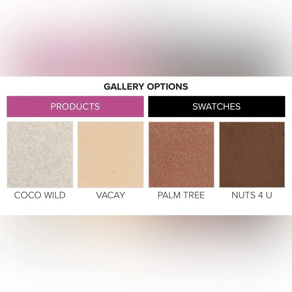 NIB ColourPop Feelin' Coconuty Pressed Eyeshadow Quad Palette